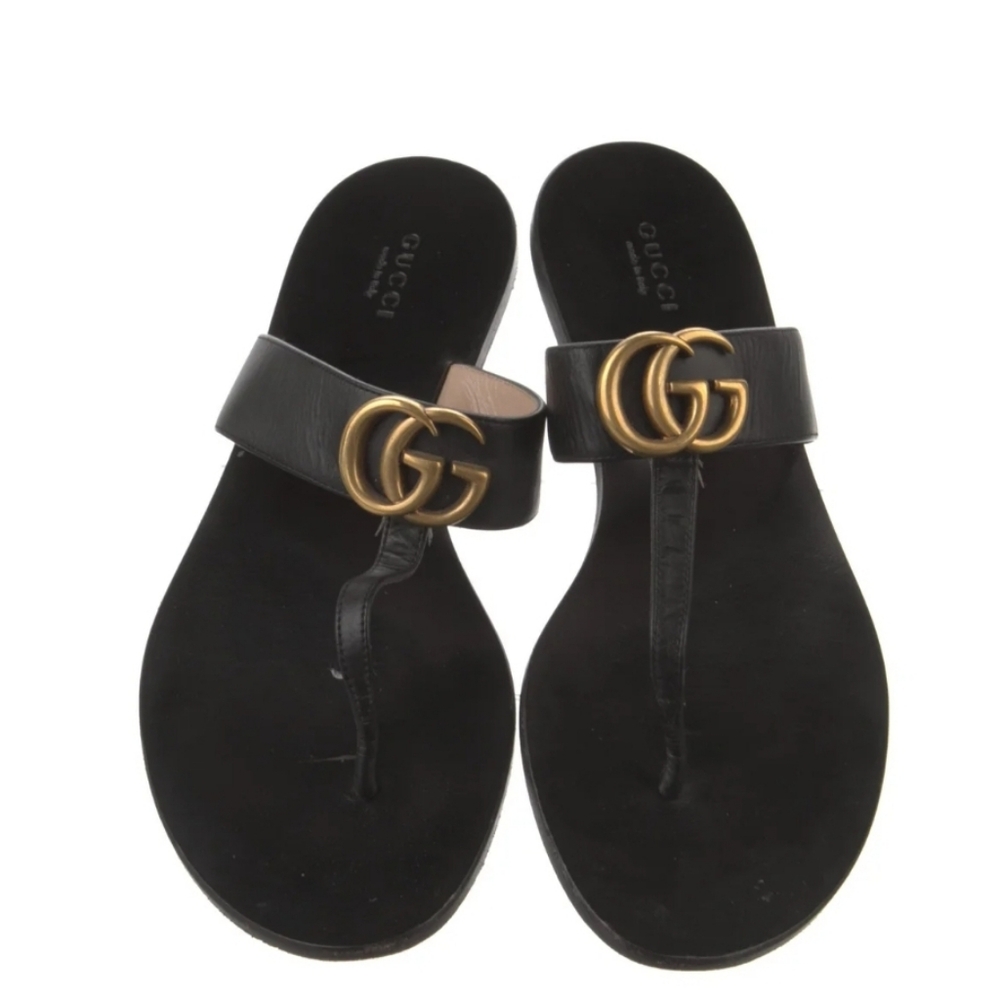 Gucci G Leather thing sandals
